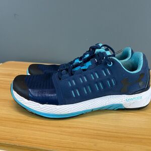 Under Armour Charged Core Training Shoes Women's Size 7.5 Blue White Lace Up